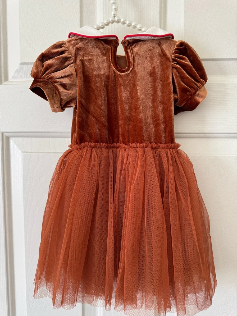 Taylor Joelle Velvet Gingerbread Dress with bloomers size 18-24 months